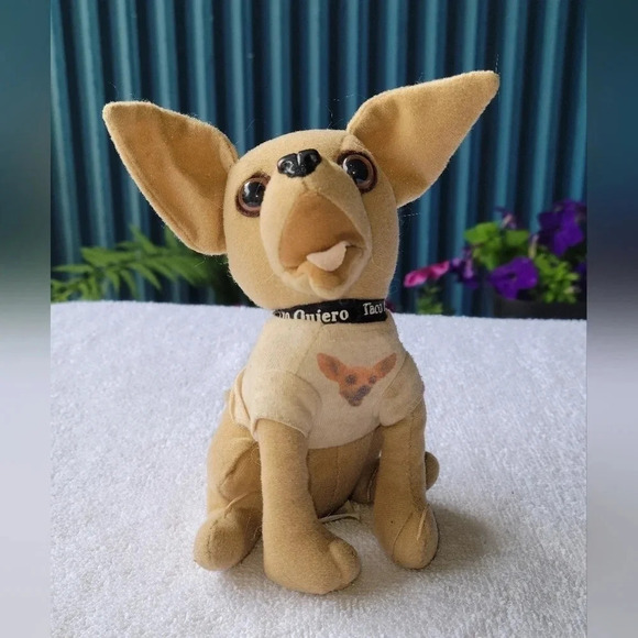 Taco Bell Chihuahua Plush Toy  wearing T-shirt plushie - Picture 3 of 14
